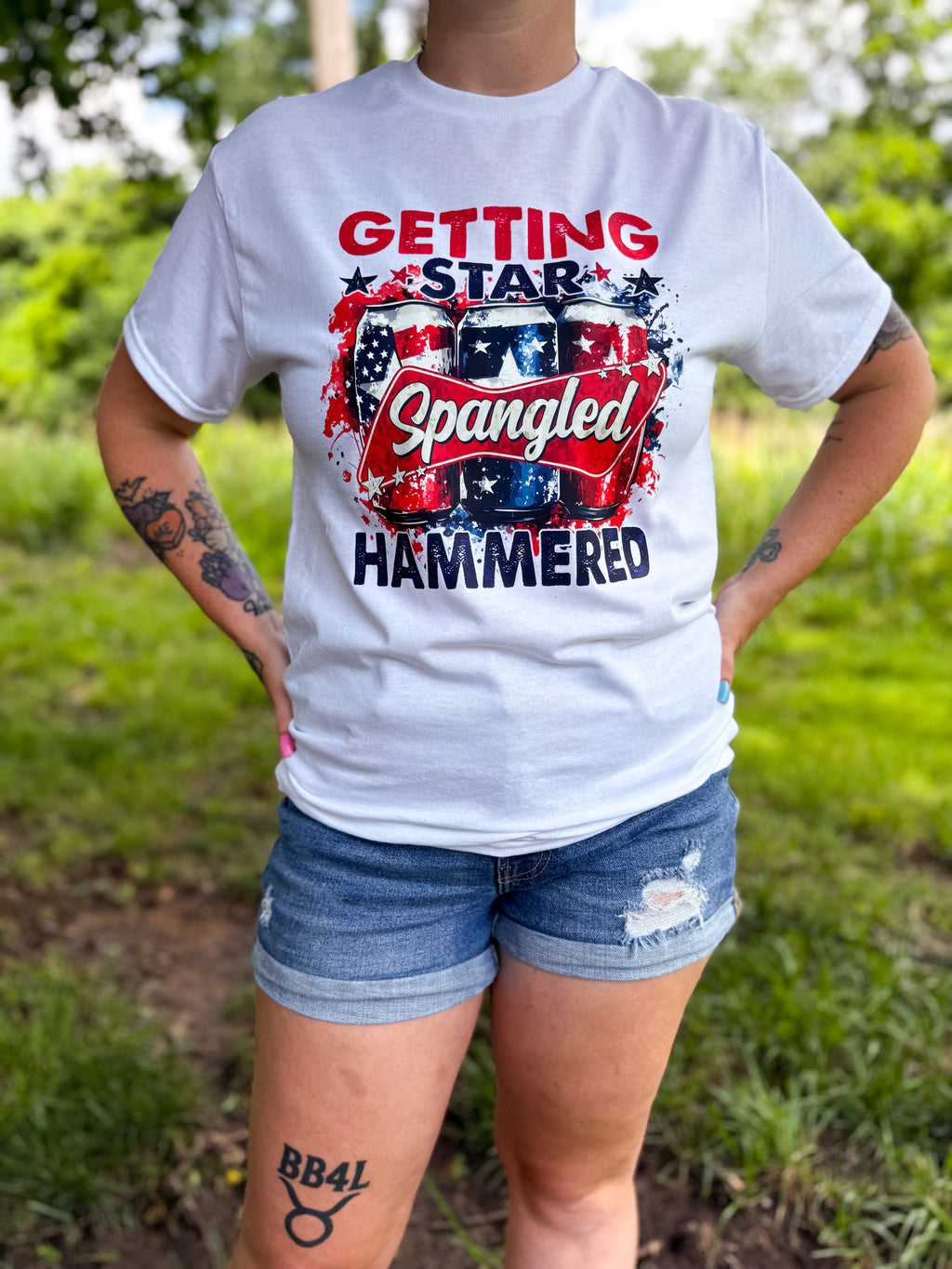 Adult Getting Star Spangled Hammered